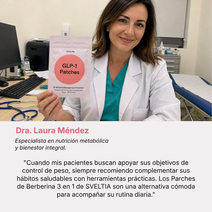 Parches de berberina 3 en 1 - Reduce hasta 8kg en 90 días sin pastillas.
