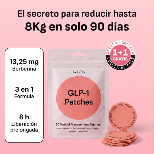Parches de berberina 3 en 1 - Reduce hasta 8kg en 90 días sin pastillas.