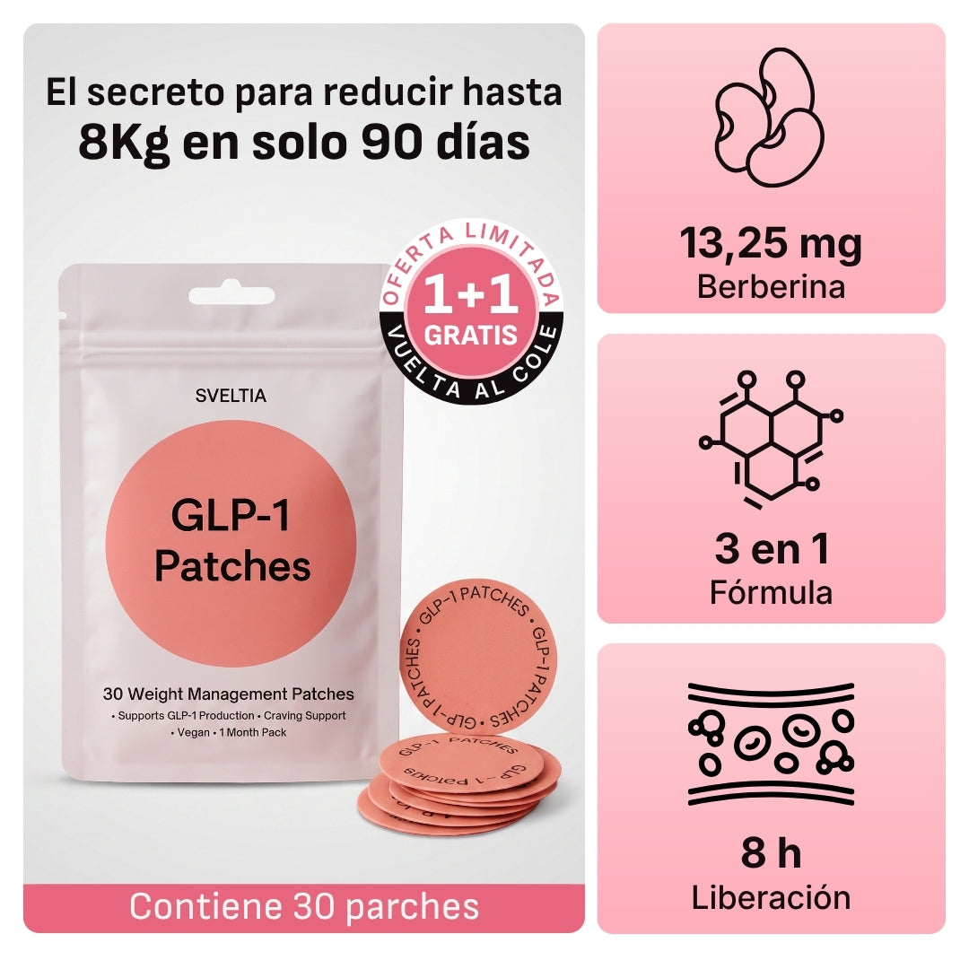 SVELTIA® Parches de berberina 3 en 1 - Reduce hasta 8kg en 90 días sin pastillas.